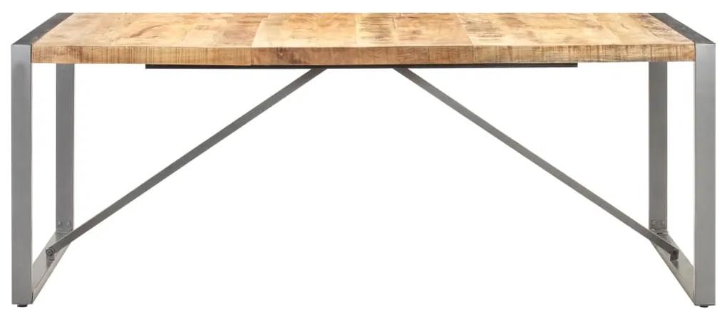 Tavolo da pranzo 200x100x75cm in legno massello di mango grezzo