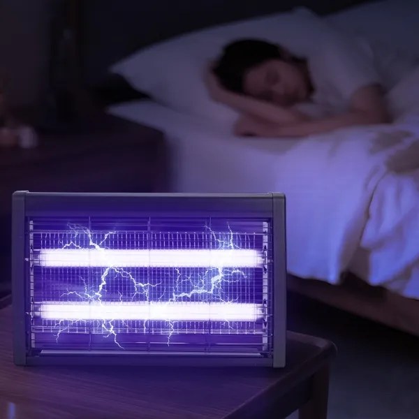 Brilagi - Trappola elettrica per insetti 2xUV/18W/230V 100 m2 nera