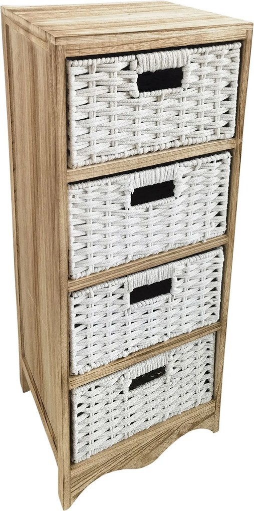 CRONO - mobiletto in legno con 4 cassetti