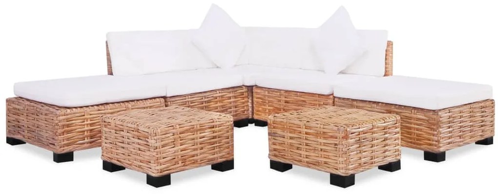 Set divano 18 pz in rattan naturale