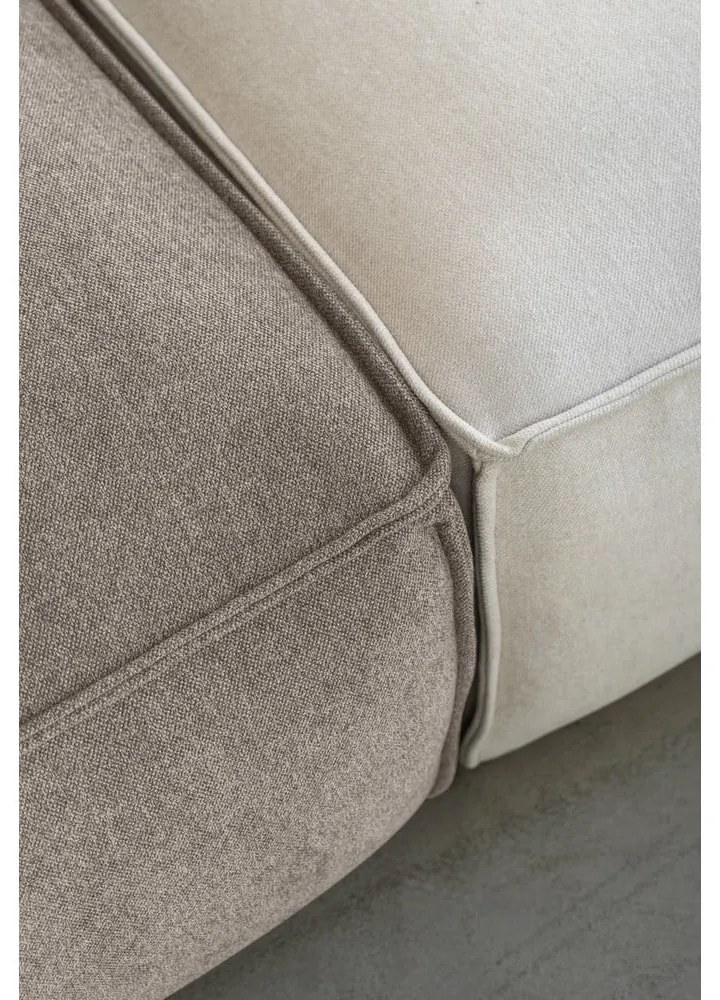 Divano componibile beige (con penisola a destra) Flex Felix – Miuform