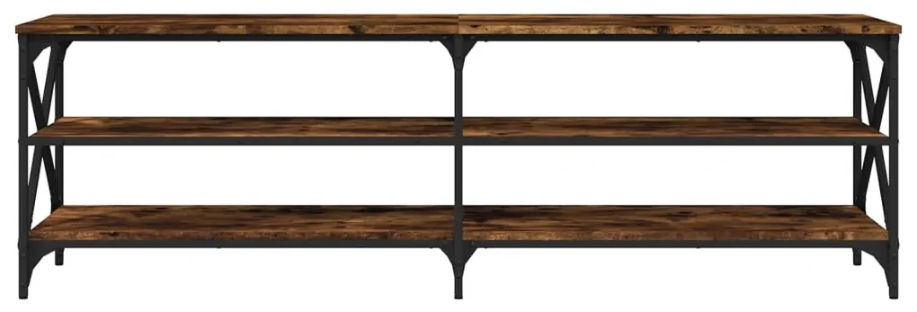 Mobile tv rovere fumo 160x40x50 cm in legno multistrato