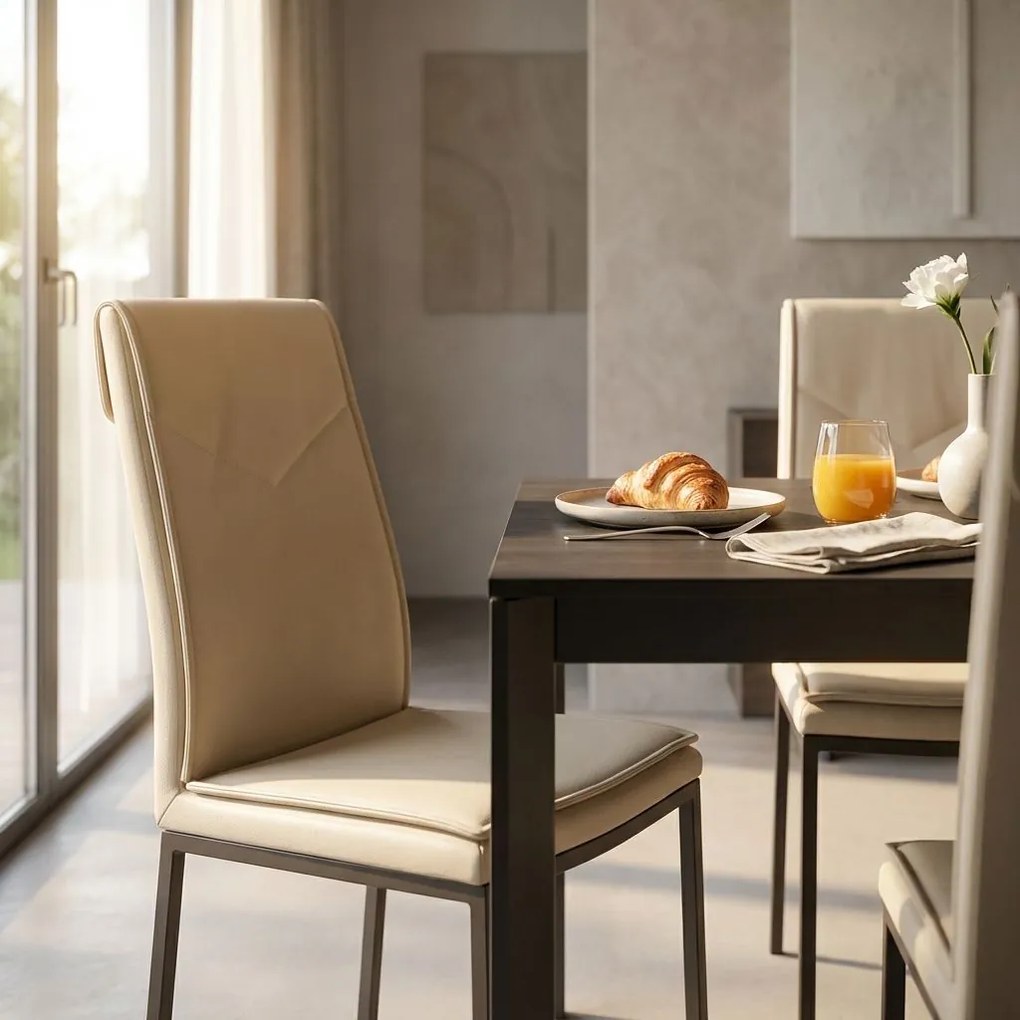 CHANTELLE - sedia in ecopelle