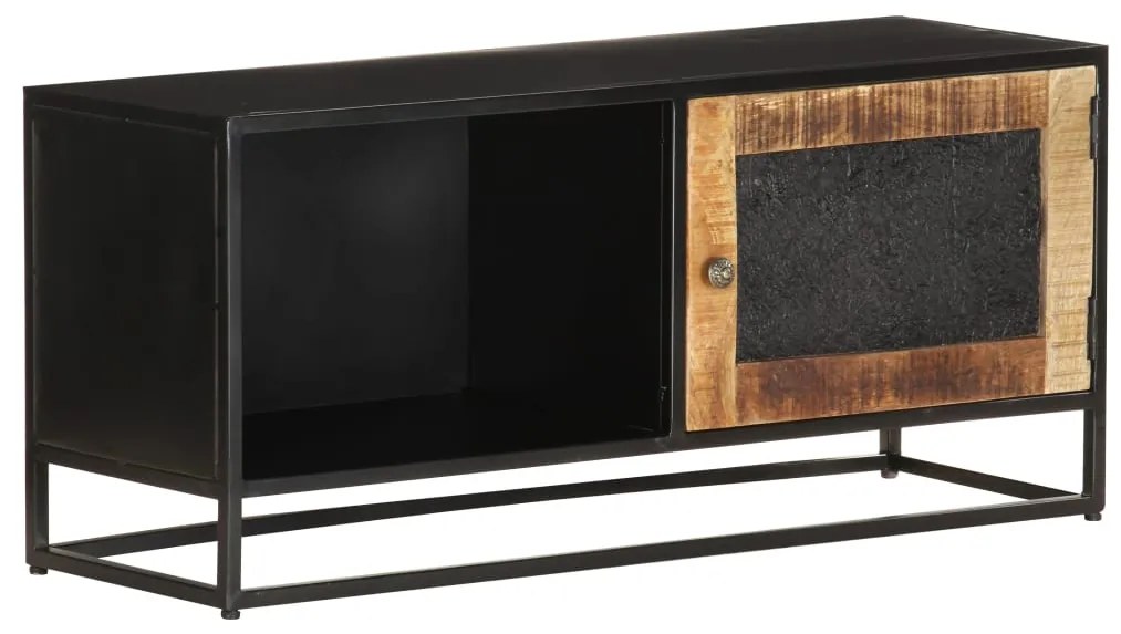 Mobile porta tv 90x30x40 cm in legno di mango grezzo