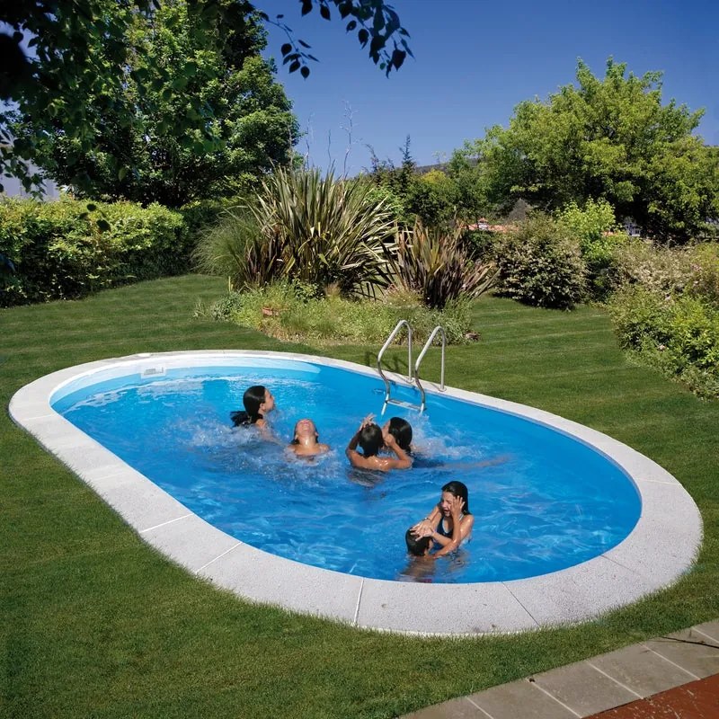 Piscina interrata con pannello polimerico GRE KPEOV7027 L 7 x 3.2 H 1.2 m