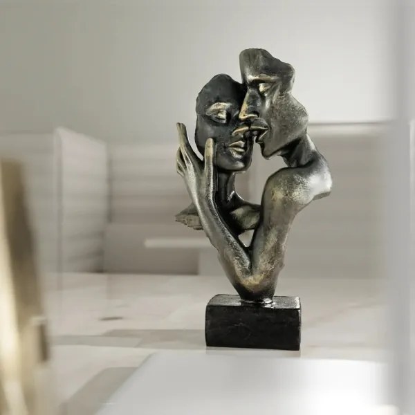 Decorazione da tavolo 31,5 x 9,5 x 19 cm in resina con finitura patinata