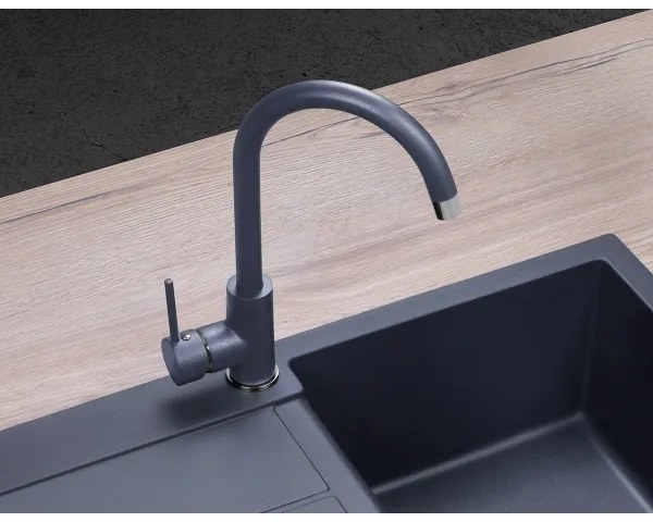 Concept BDG3334DG - Miscelatore per lavello 33,5 cm, effetto granito/grigio scuro