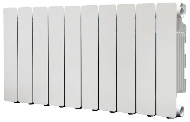 Radiatore acqua calda PRODIGE MODERN in alluminio, 10 elementi, interasse 350 mm, bianco