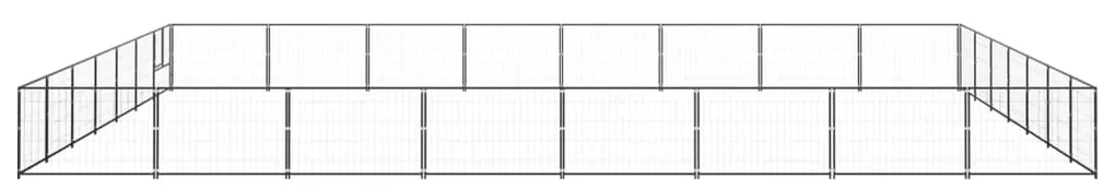 Gabbia per cani nera 56 m² in acciaio
