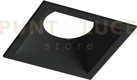 Faretto a incasso ayris nero quadrato 1 luce attacco gu10 8,3x8,3x1...