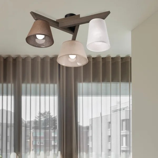 Brilagi - Lampadario LED ANTHONY 3xE14/40W/230V rovere noce