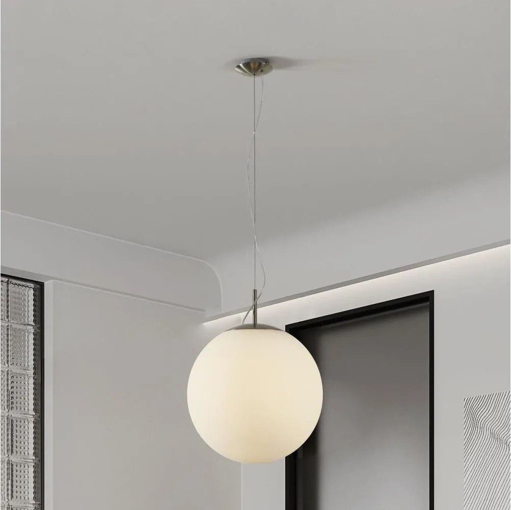 Eglo 63271 - Lampada a sospensione su cavo PIEDALE 1xE27/60W/230V Ø 43 cm cromo opaco