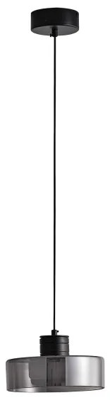 Lampadario LED a sospensione con filo LED/8W/230V 3000K nero/fumé pr. 20 cm