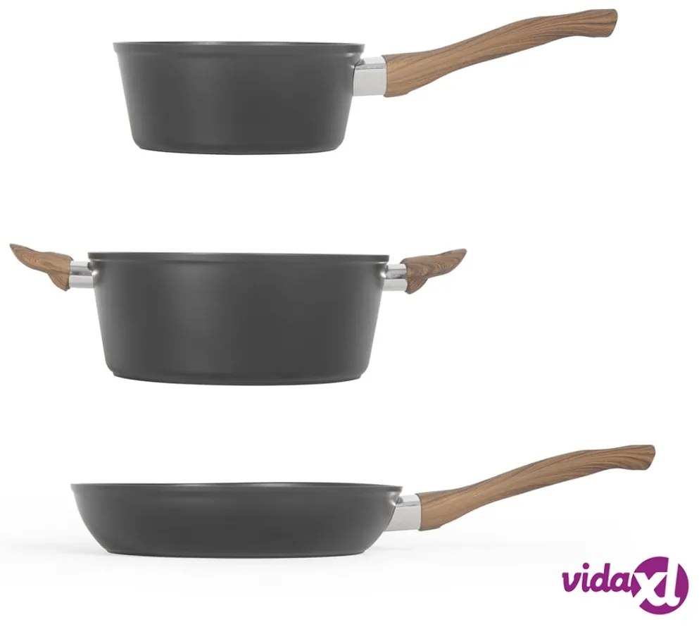 Livoo Set di Pentole 5 pz in Alluminio Nero