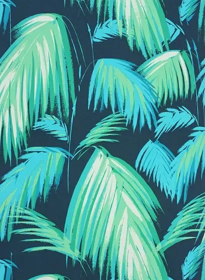 Matthew Williamson Carta da parati Tropicana - Petrol/ Emerald/ Turquoise