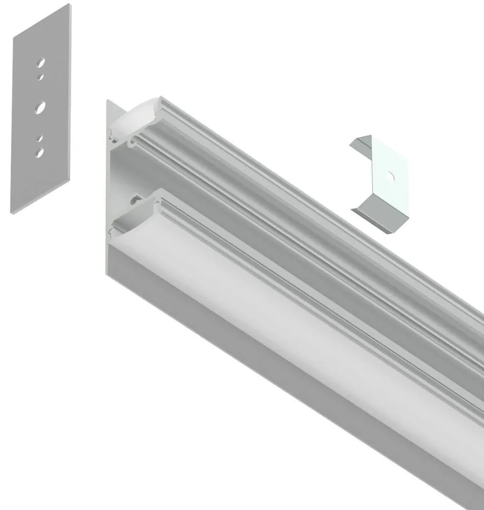 Profilo a Parete Bidirezionale (per striscia LED) - 1 e 2 metri Variante Lunghezza 1 Metro