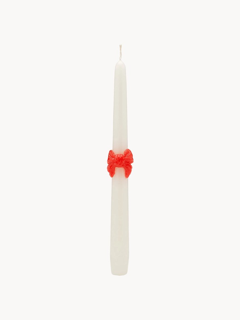 Candele a bastoncino dipinte a mano, Classic Bow 2 pz