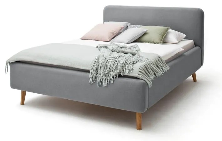 Letto matrimoniale imbottito grigio rete non inclusa 160x200 cm Mattis – Meise Möbel
