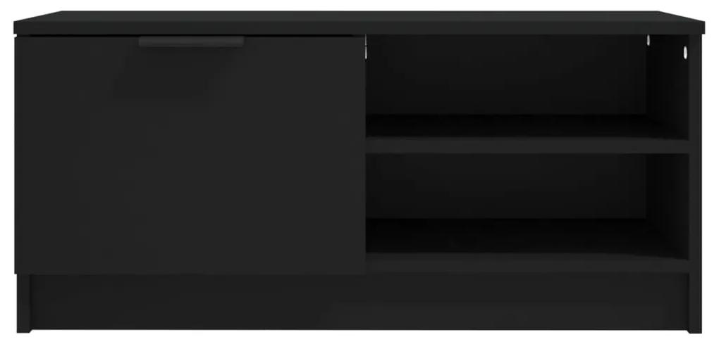 Mobile porta tv nero 80x35x36,5 cm in legno multistrato