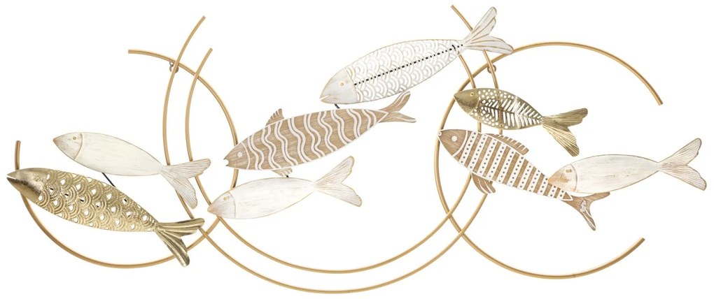 Pannello Decorativo in Ferro Fishy Move cm 142,9x5x61,6