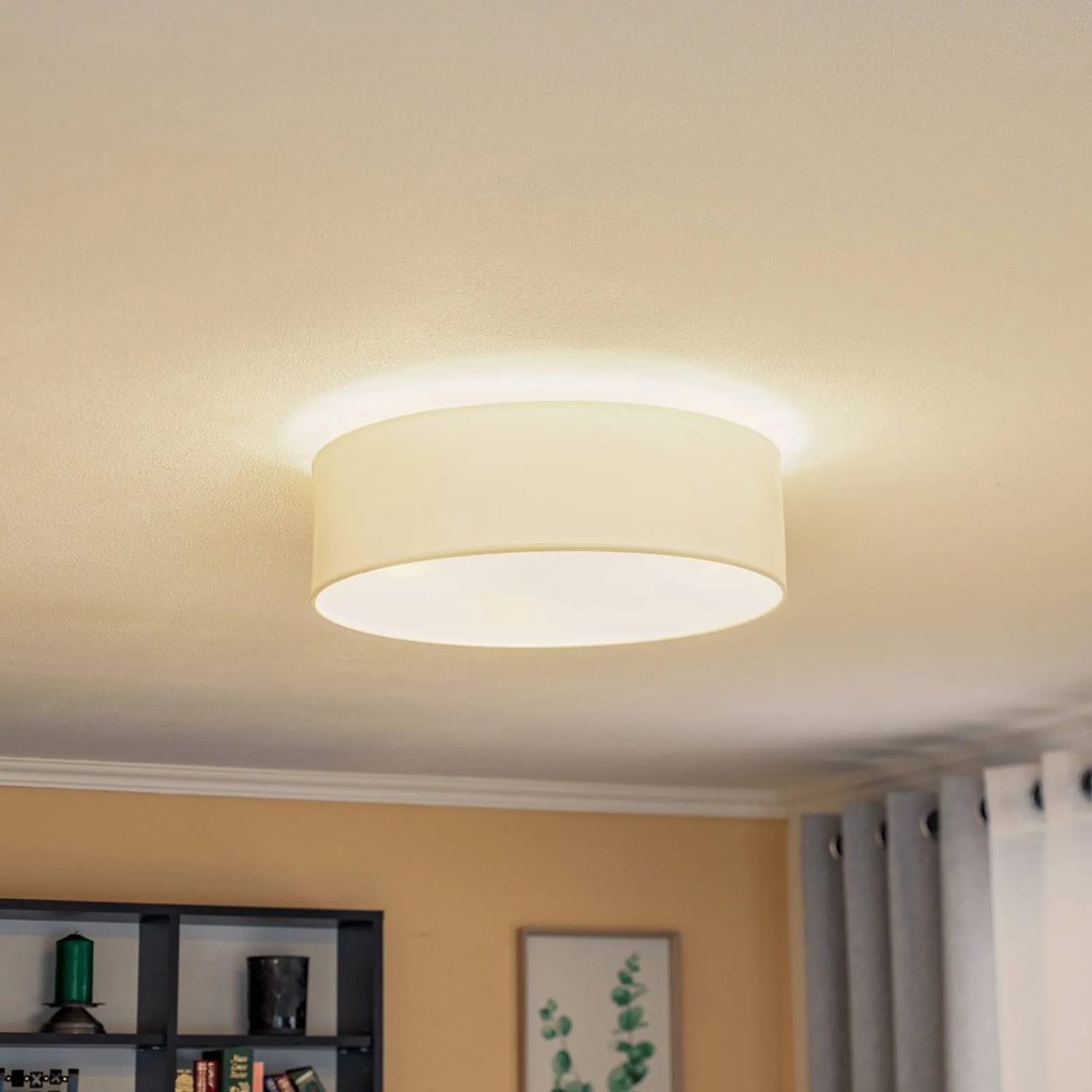Plafoniera soffitto Roller Euluna, dimmerabile, Crema / Ambra, Soggiorno / Sala da pranzo, Tessuto / Stoffa / Seta, Moderno, Plafoniera