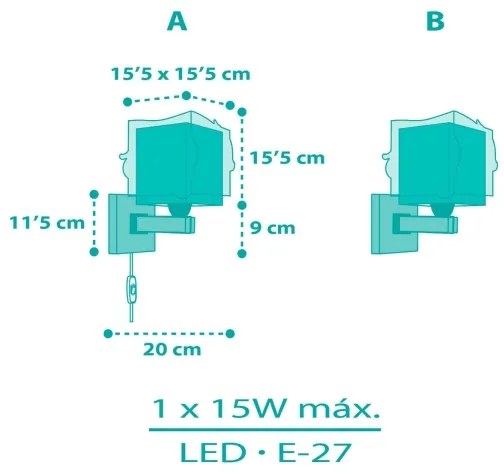 Dalber 63449 - Applique per bambini MERMAIDS 1xE27/60W/230V
