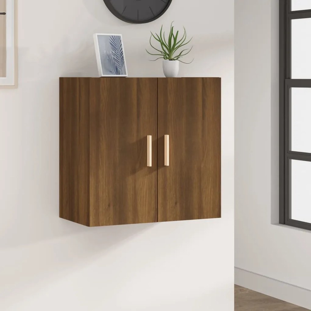 Mobile Pensile Rovere Marrone 60x30x60 Cm Legno Multistrato /