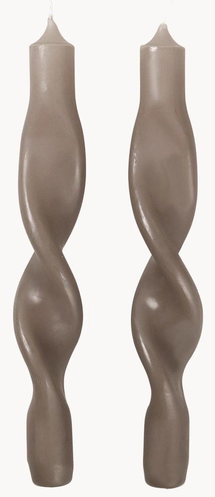 Set di 2 candele a bastoncino fatte a mano Twist