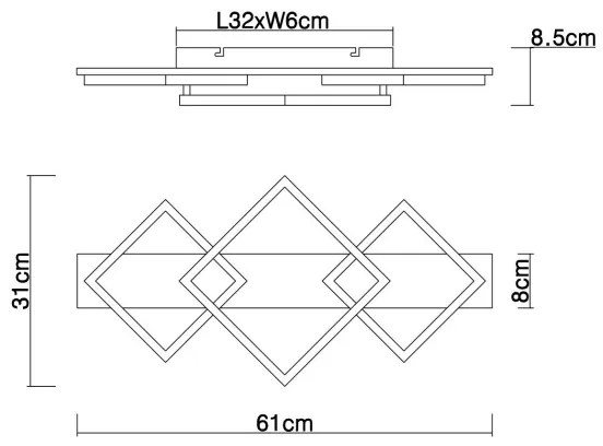 Globo 67294D2 - Plafoniera LED BEATRIX LED/24W/230V