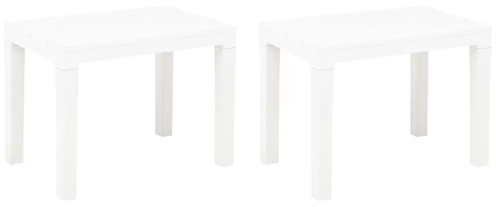 Panchine da giardino 2 pz bianco in plastica