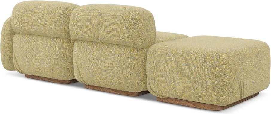 Chaise lounge componibile gialla (con penisola a destra) Ailani – Makamii