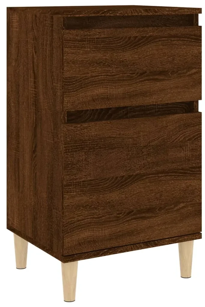 Comodino rovere marrone 40x35x70 cm
