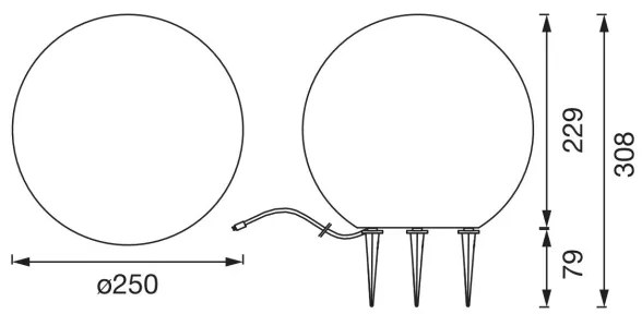 Ledvance - Lampada LED da esterno BALL LED/2W/12V IP44