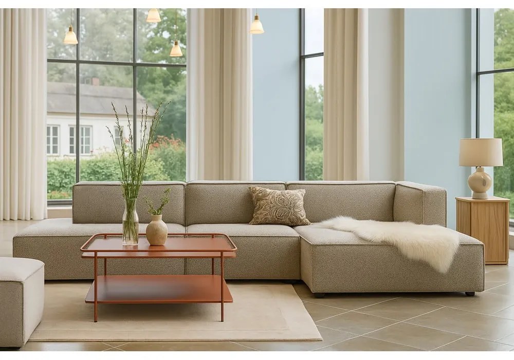 Tavolino da salotto color terracotta in metallo 75x75 cm Yuba – Unique Furniture