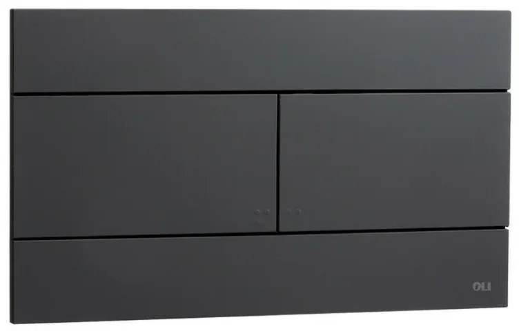 Cassetta da incasso Oli74 Plus doppio scarico con placca wc nero Matt