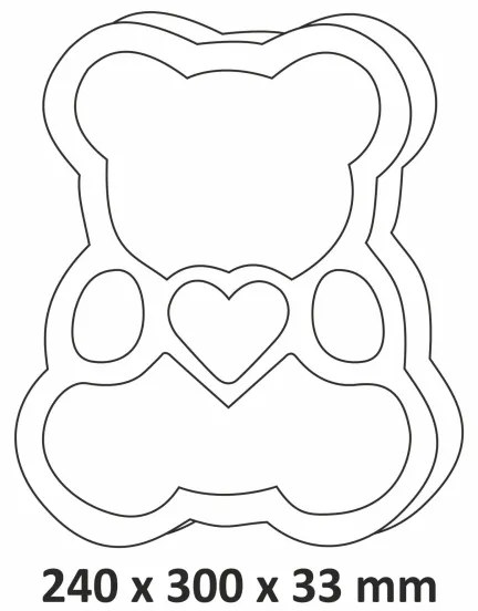 Lampada LED per bambini LED/2xAA orso rosa