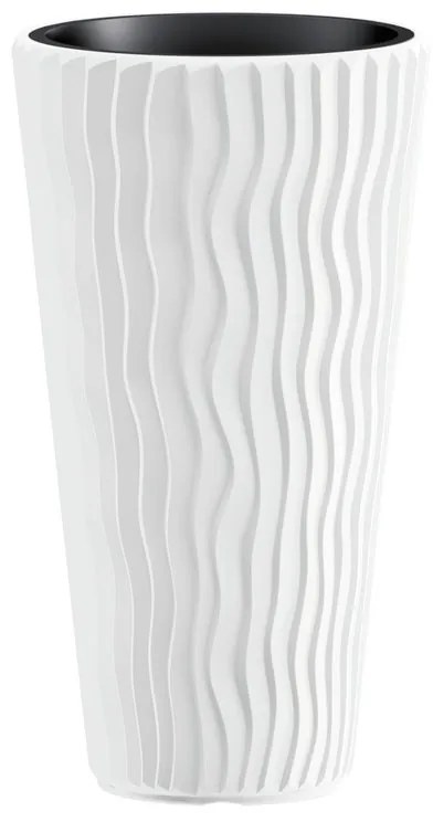 Vaso per piante e fiori SANDY PROSPERPLAST in polipropilene bianco H 70.8 cm Ø 39 cm