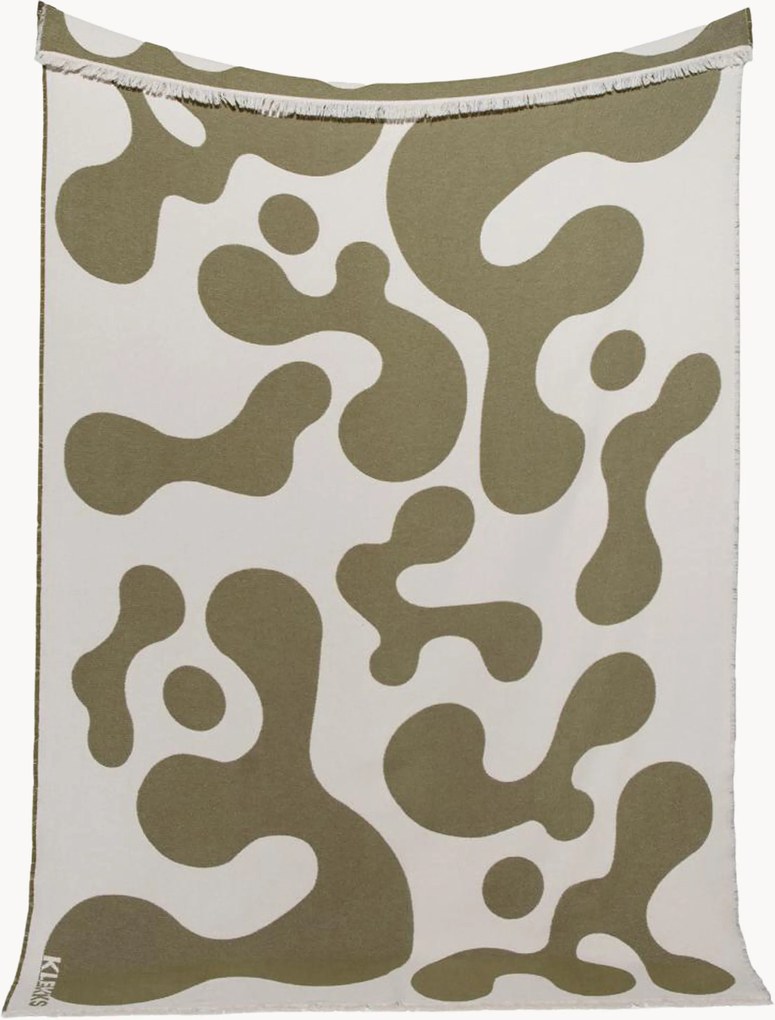 Plaid in cotone con frange Klekks No. 14