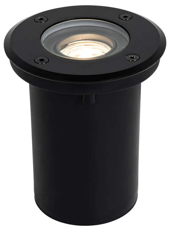 Faretto da terra per esterni moderno nero 35 mm orientabile IP65 - Delux