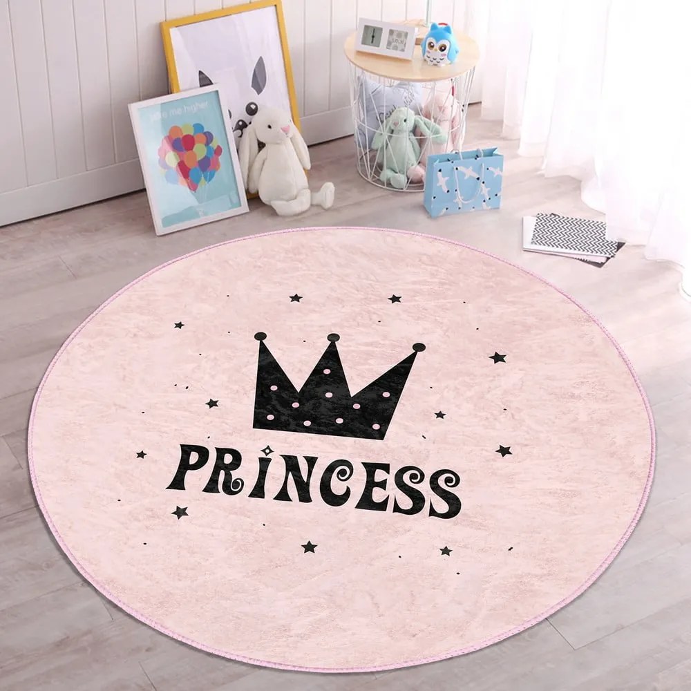 Tappeto rosa per bambini ø 120 cm Comfort - Mila Home