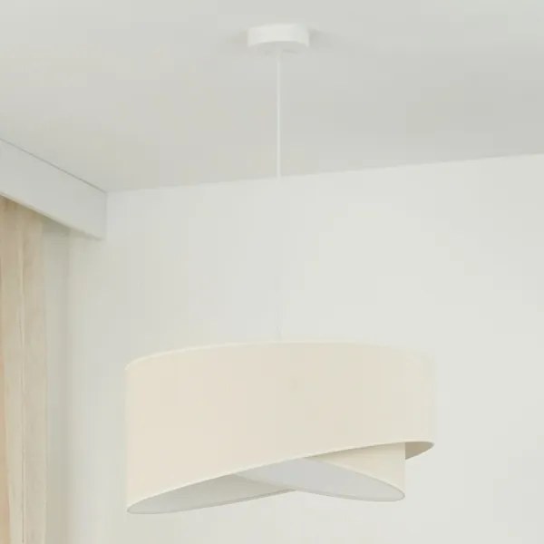 Brilagi - Lampadario LED a sospensione con filo LYRA 1xE27/15W/230V color crema/bianco