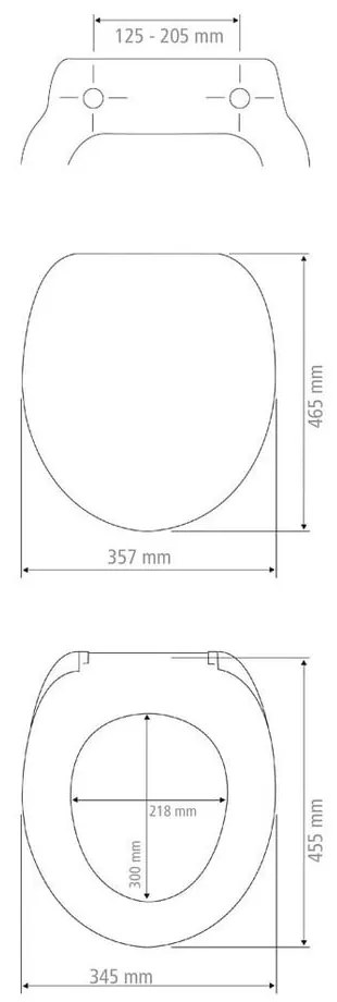 Sedile WC con chiusura Easy-Close (automatica) 34,5 x 45,5 cm Palma – Wenko