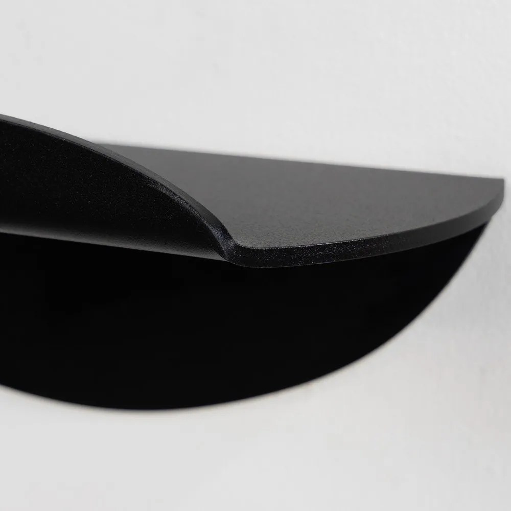 Mensola nera in metallo 34 cm Pipa – Spinder Design