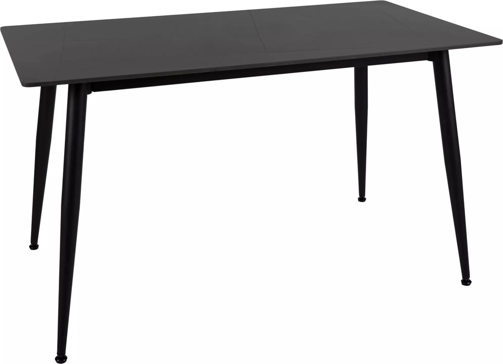 Tavolo Rion 130 in ceramica nera opaca e metallo nero – 130x70x76 cm