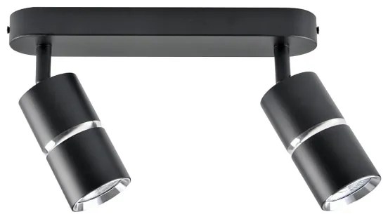 Faretto BAMBOO 2xGU10/10W/230V nero