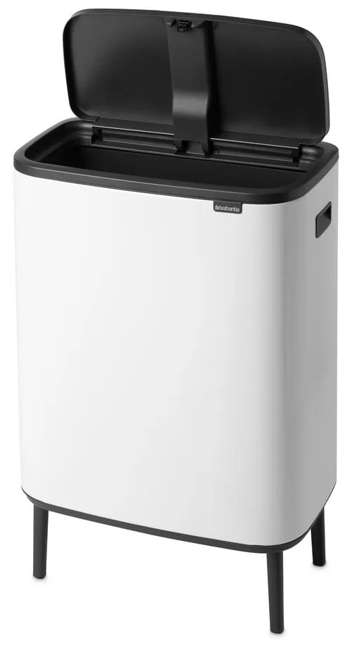 Bidone per rifiuti in acciaio bianco touch 60 l Bo Touch Bin Hi - Brabantia