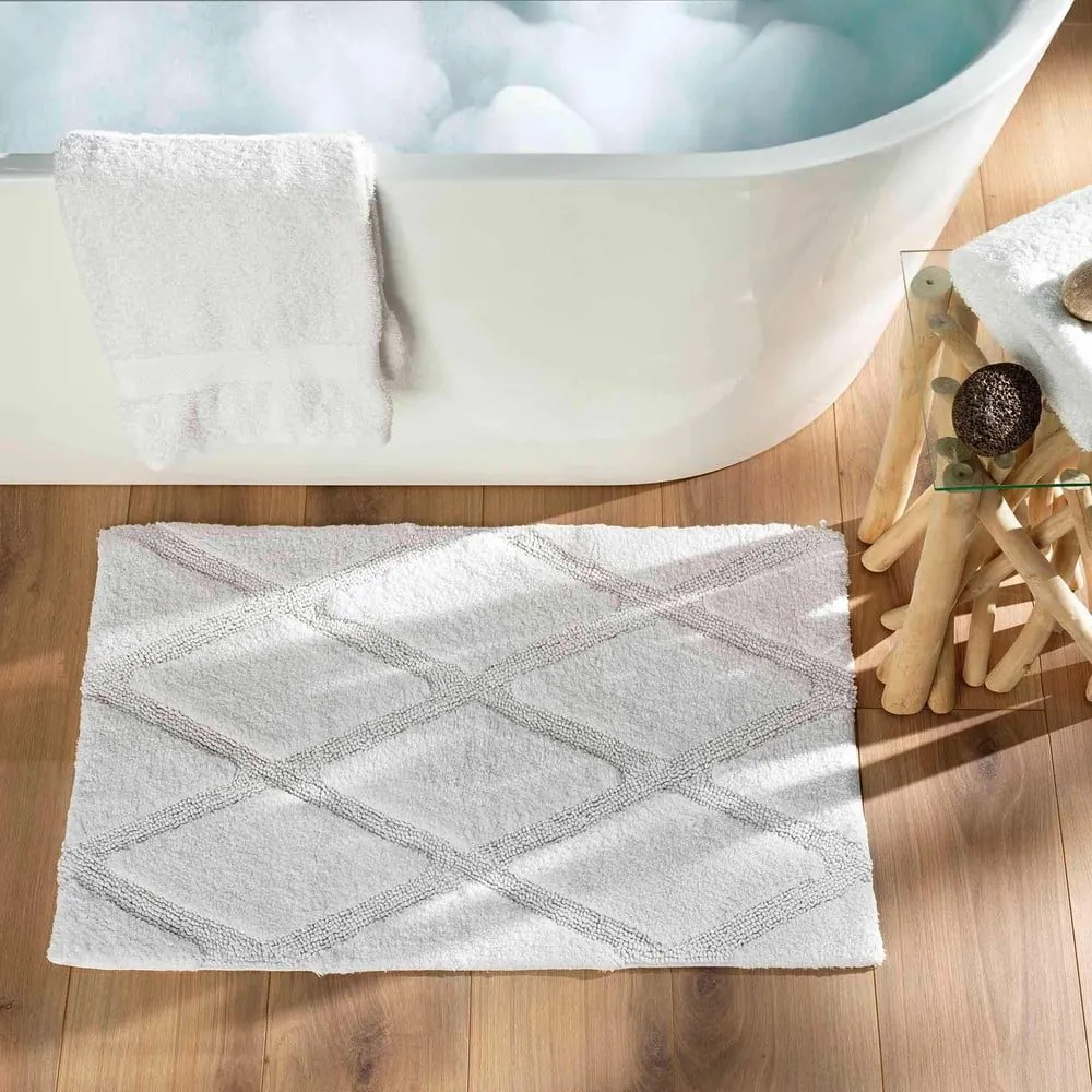 Tappetino per il bagno bianco 50x80 cm Thais – douceur d'intérieur