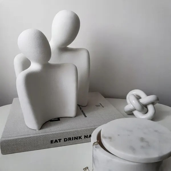 Decorazione da tavolo, 20 x 5,5 x 14,5 cm, bianco