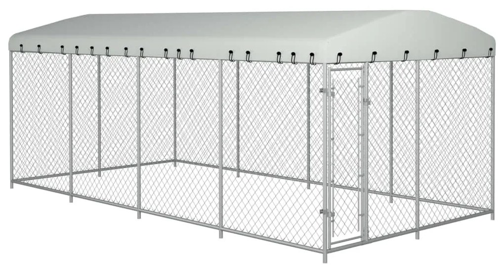 Canile Da Esterno Con Tetto 7,6x3,8x2,3 M /