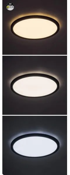 Rabalux 71096 - Plafoniera LED GONZALO 24W/230V, Ø29 cm, nero